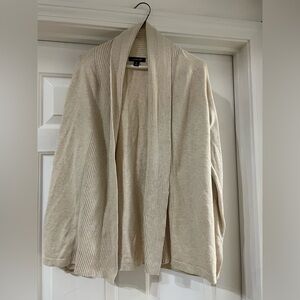 Cream Open Front Cardigan.